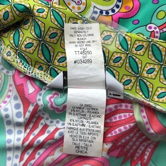 TRINA TURK Festival Paisley Folkloric Swim Cover Up Dress Flutter Sleeve Tunic S - Picture 6 of 8